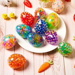 18-Pack Multicolor Easter Egg Stress Balls, Filled Easter Eggs