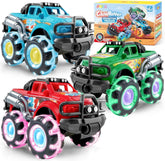 JOIN 3-Pack Monster Truck Toy with Flashing LED Wheels