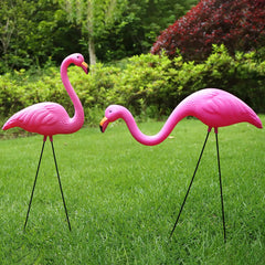 Small Flamingo Yard Ornament, Set of 2