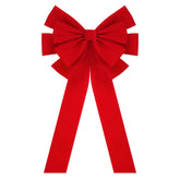 1PCS Extra Large Red Velvet Bow for Christmas 35" x 18"