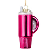 Small Red Christmas Glass Water Cup Ornament