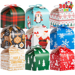 36 PCS Christmas Goody Gift Boxes with Bow