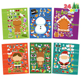 24 Christmas Make-a-Face Stickers