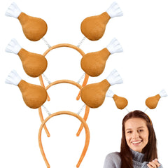 3-Pack Thanksgiving Turkey Leg Headband Accessories