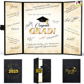 2025 Graduation Guestbook Alternative (Black & Gold)
