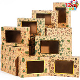 12 Foiled Christmas Cookie Boxes for Gift Giving