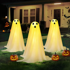 3Pcs Halloween Outdoor Ghost Pathway Lights