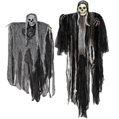 2 Pack Halloween Grim Reaper Hanging Decorations for Outdoor
