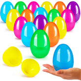 36 PCS Fillable Plastic Eggs - Empty Colorful Bright Eggshells (3.15 Inches)