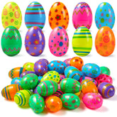 24PCS 2.3" Printed Eggs
