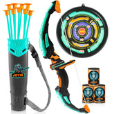 LED Light Up Archery Toy for Kids - Aqua Blue Bow and Arrow Set