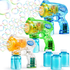 Bubble Guns - 3 Colors, 5 Built-in Wands