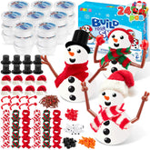 Christmas Snowman Craft Kit, 24 Pack DIY Build Your Own Snowman