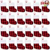 24 PCS 5 Inch Mini Christmas Stockings