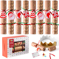 8-Piece Kraft Christmas Cracker Set