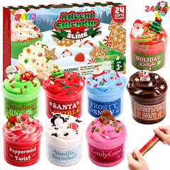 Dessert Slime Advent Calendar - 24 Days Christmas Countdown Kit