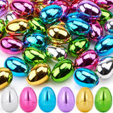 72 Pack 3.15-Inch Metallic Easter Eggs for Easter Egg Hunt