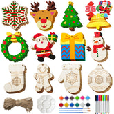 36-Piece Christmas Wooden Hanging Ornament Craft Kit