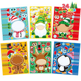 24 Pcs Christmas Make-a-Face Stickers