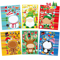 24 Pcs Christmas Make-a-Face Stickers