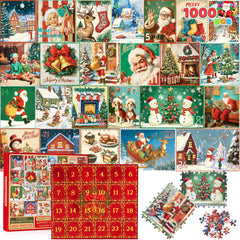 1000-Piece 24-Day Christmas Advent Calendar Puzzles