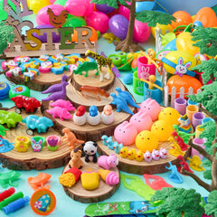 200 Prefilled Easter Eggs with Toys for Easter Hunt & Party Favors