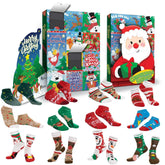 12 Days of Socks Advent Calendar - 12 Pairs (Santa, Snowman, Reindeer, Gingerbread Man)