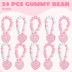 24-Pack Valentine's Day Candy Bracelets - Party Favors, Holiday Rewards