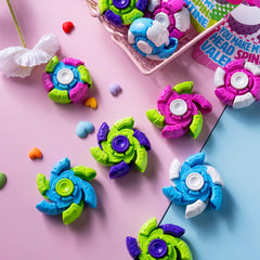 24-Pack Valentine's Day Plastic Fidget Spinners with 6-Design Gift Cards
