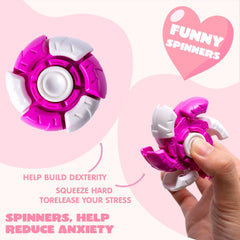 24-Pack Valentine's Day Plastic Fidget Spinners with 6-Design Gift Cards