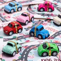 24Pcs Kids Valentine's Cards with Pull Back Car Toys - Classroom Exchange Gifts