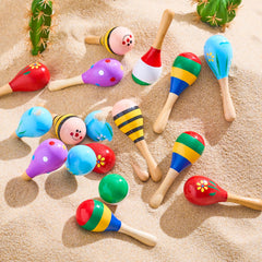24-Piece Cinco de Mayo Mini Wooden Maracas for Kids