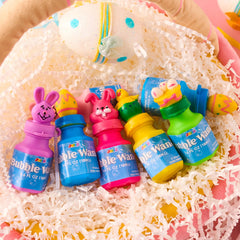 24 Easter Bubble Wands, 8 Designs with Animal and Easter Egg Characters