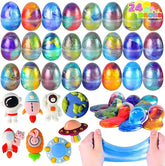 24 Pcs Galaxy Slime Eggs for Kids Party Favors