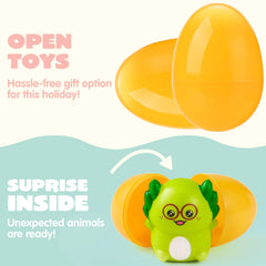 24 Prefilled Easter Eggs with Axolotl Squishy Toys for Egg Hunt, Party Favors & Basket Stuffers