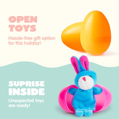 24 Prefilled Easter Eggs with Finger Puppets for Kids Party & Hunt