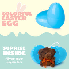 24 Prefilled Easter Eggs with Mini Plush Animal Toys for Kids
