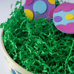 24oz (680g) Easter Dark Green Grass - Pure Dark Green Recyclable Paper Grass