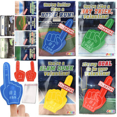 28 Foam Fingers with Valentine's Day Cards for Classroom Exchange