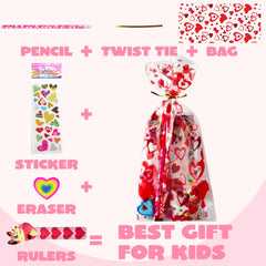 28 Pack Valentines Day Stationery Set Assorted for Kids Exchange Gift