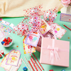 28-Pack Giant Valentine Lollipop Stationery Set with Cards, Pencils, Erasers, Stampers, Sharpener, and Stickers