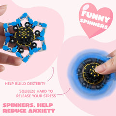 28-Pack Valentine's Day Cards with Fidget Spinners, 3 Designs for Kids School Exchange