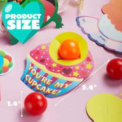 28Pcs Kids Valentine's Cards with Mini Squeeze Balls Set - Classroom Exchange Gifts