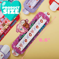 28-Pack Valentine's Day Cards for Kids with Slap Bracelets - Classroom Exchange Gifts