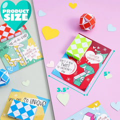 28Pcs Kids Valentine's Cards with Snake Cube Twist Puzzles - Classroom Exchange Gifts