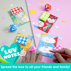 28Pcs Kids Valentine's Cards with Snake Cube Twist Puzzles - Classroom Exchange Gifts