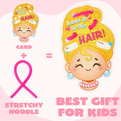 28Pcs Kids Valentine's Cards with Stretchy String - Classroom Exchange Gifts