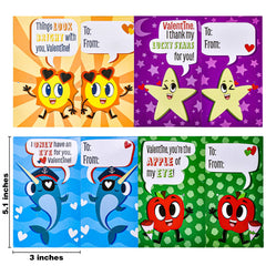 28Pcs Kids Valentine's Cards with Telescopes - Classroom Exchange Gifts