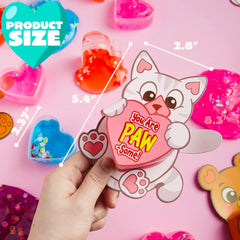 28 Hearts Toys with Valentine's Day Cards for Kids Classroom Exchange Gifts