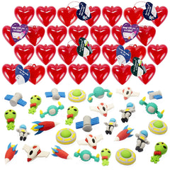 28-Piece Space Eraser Set with Valentine's Day Cards for Kids Classroom Exchange Gifts